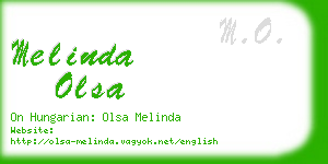 melinda olsa business card